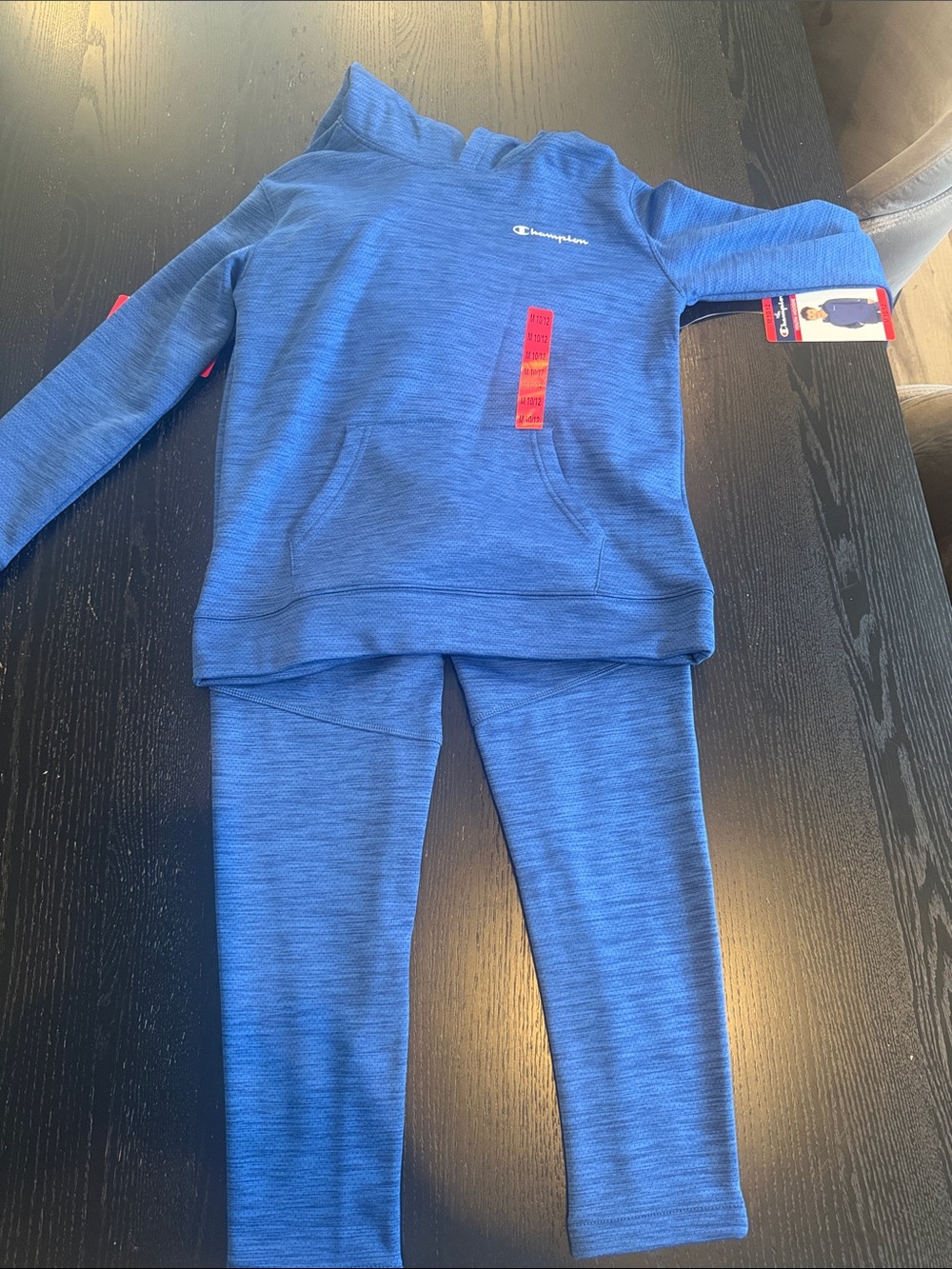 Champion Kids Blue Hoodie and Jogger Set